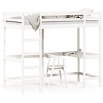 vidaXL Lit superposé sans matelas blanc 90x190 cm bois de pin massif