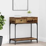 vidaXL Table console Bois ancien 75 x 34 5 x 75 cm Bois d'ingénierie