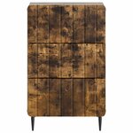 vidaXL Cabinet de chevet Chêne fumé 43 x 41 x 68 cm Bois d'ingénierie