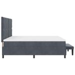 vidaXL Lit à ressorts avec matelas Gris foncé 200 x 200 cm Velours