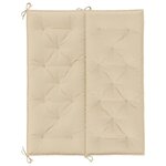 vidaXL Coussin de banc de jardin beige 120x(50+50)x7 cm tissu oxford