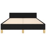 vidaXL Cadre de lit avec tête de lit noir 120x190 cm tissu