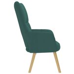 vidaXL Chaise de relaxation Vert foncé Tissu
