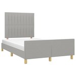 vidaXL Cadre de lit sans matelas gris clair 120x200 cm tissu