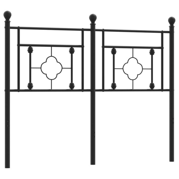 vidaXL Tête de lit de remplacement métal noir 120 cm