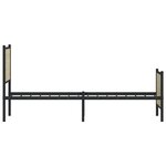 vidaXL Cadre de lit en métal sans matelas chêne sonoma 120x190 cm