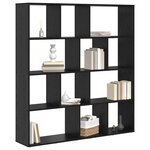 vidaXL Bibliothèque Chêne noir 132 x 29 x 141 5 cm Bois d'ingénierie
