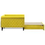 vidaXL Lit de jour avec lit gigogne jaune 100x200 cm velours