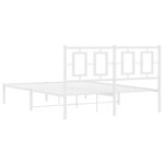 vidaXL Cadre de lit métal sans matelas et tête de lit blanc 140x200 cm
