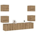 vidaXL Meubles TV muraux 6 Pièces chêne artisanal bois d'ingénierie