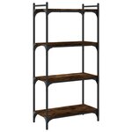 vidaXL Bibliothèque 4 niveaux chêne fumé 60x30x120cm bois d'ingénierie