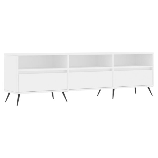 vidaXL Meuble TV blanc 150x30x44 5 cm bois d'ingénierie
