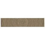 vidaXL Tapis de surface Naturel et noir 80 x 400 cm Jute