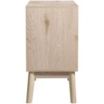 Commode avec 3 tiroirs - En panneaux de particules et MDF - Chene Blanc Gris Motifs - Scandinave - L 80 x P 40 x H 75 cm