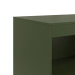 vidaXL Buffet vert olive 67x39x107 cm acier