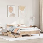 vidaXL Cadre de lit sans matelas 120x190 cm bois de pin massif