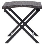 vidaXL Tabouret pliable Résine tressée Marron