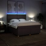 vidaXL Sommier à lattes de lit avec matelas Marron foncé 180x200 cm