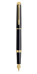 Waterman hemisphere stylo plume  noir brillant  plume moyenne  encre bleue  coffret cadeau