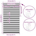 vidaXL Store zèbre marron sable largeur du tissu 130 9 cm polyester