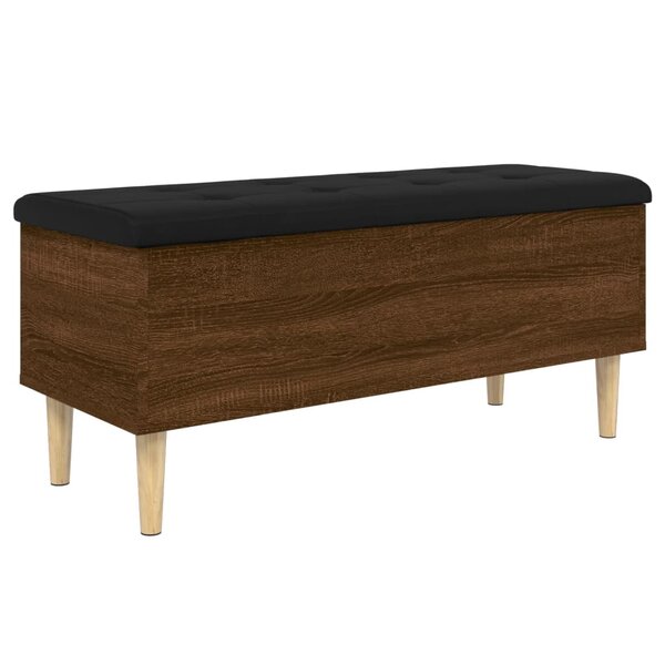 vidaXL Banc de rangement chêne marron 102x42x46 cm bois d'ingénierie