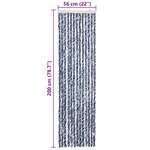 vidaXL Moustiquaire Bleu et blanc 56x200 cm Chenille