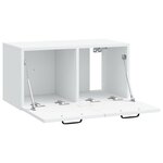 vidaXL Meuble TV mural Blanc 59 5 x 31 x 30 cm Bois d'ingénierie