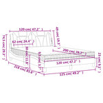 vidaXL Lit avec matelas marron 120x200 cm similicuir