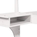 vidaXL Cadre de lit avec tables de chevet Blanc Bois massif en pin