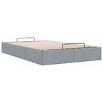 vidaXL Cadre de lit ottoman sans matelas gris clair 120x190 cm tissu