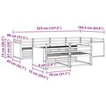 vidaXL Ensemble de canapés d'extérieur 7 Pièces Naturel