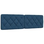 vidaXL Lit avec matelas bleu 160x200 cm tissu