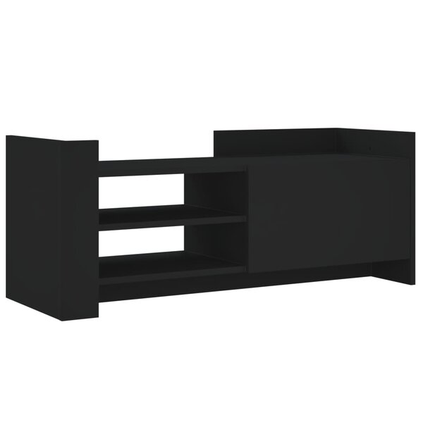 vidaXL Meuble TV Noir 100x35x40 cm Bois d'ingénierie