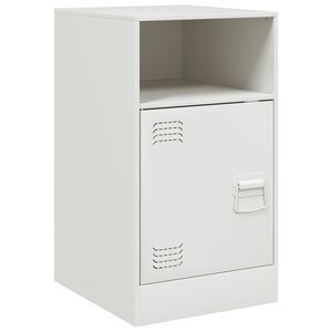 vidaXL Table de chevet blanc 34 5x39x62 cm acier
