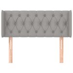 vidaXL Tête de lit avec oreilles Gris clair 103x16x78/88 cm Tissu