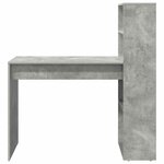 vidaXL Bureau Gris béton 113 x 54 x 120 cm Bois d'ingénierie
