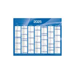 Calendrier 2025 - 14 Mois - 18 x 13.5 cm - Couleur Bleu