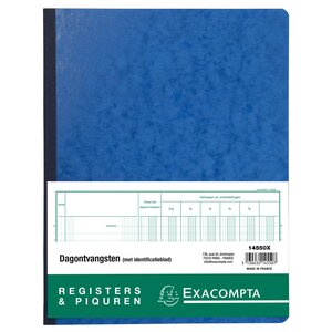 Piqûre Recettes Journalières Avec Feuille D'identification - Texte Nl - 80 Pages - Blanc - X 5 - Exacompta