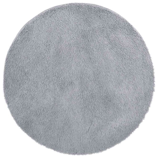 vidaXL Tapis Shaggy à poils longs NAVARRA gris argenté 100x100 cm