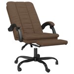 vidaXL Fauteuil inclinable de bureau Marron Tissu