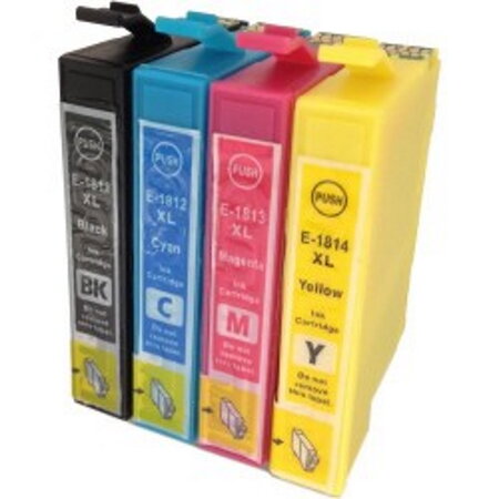 Pack de 4 cartouches compatibles t18 xl pour imprimantes epson