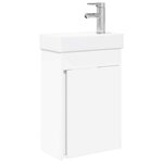 vidaXL Meuble de salle de bain avec robinet Blanc 40 5 x 22 5 x 62 cm