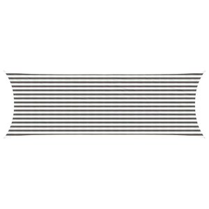 vidaXL Voile d'ombre Gris clair et blanc 2 x 6 m HDPE