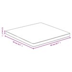 vidaXL Dessus de table 50x50x2 5 cm bambou