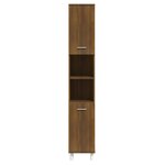 vidaXL Armoire de bain Chêne marron 30x30x179 cm Bois d'ingénierie