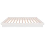 vidaXL Cadre de lit sans matelas blanc bois de pin massif