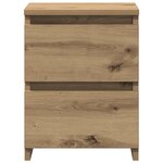 vidaXL Table de chevet chêne artisanal 30x30x40 cm bois d'ingénierie