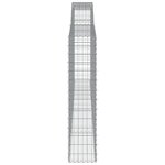 vidaXL Paniers à gabions arqués 8 Pièces 400x30x140/160 cm Fer galvanisé