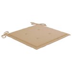 vidaXL Chaises de jardin lot de 2 avec coussins Bois de teck massif