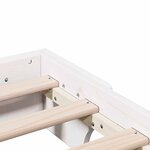 vidaXL Cadre de Lit Blanc 140x190 cm en Pin Massif